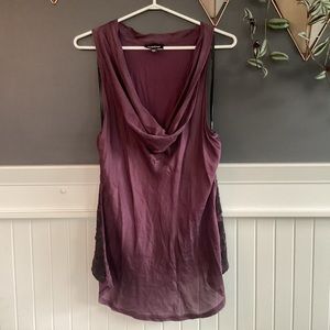 Bebe Silky Cowl neck Dress Top in sz L